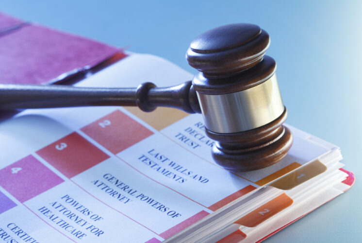 Parents preparing a will
