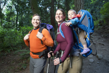 outdoors with baby