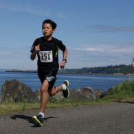 Kids enjoy themselves on a fun run