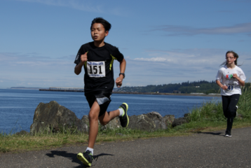 Kids enjoy themselves on a fun run