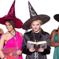 halloween costumes: witches in pointy hats