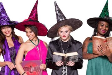 halloween costumes: witches in pointy hats