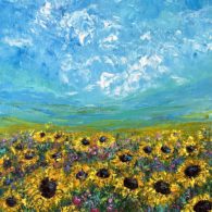 One of the paintings Meenakshi Sinha auctions on her site to raise money for community organizations.