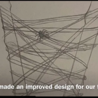 Weekend picks! Spider in a web, with caption "We also made an improved design for our first web!