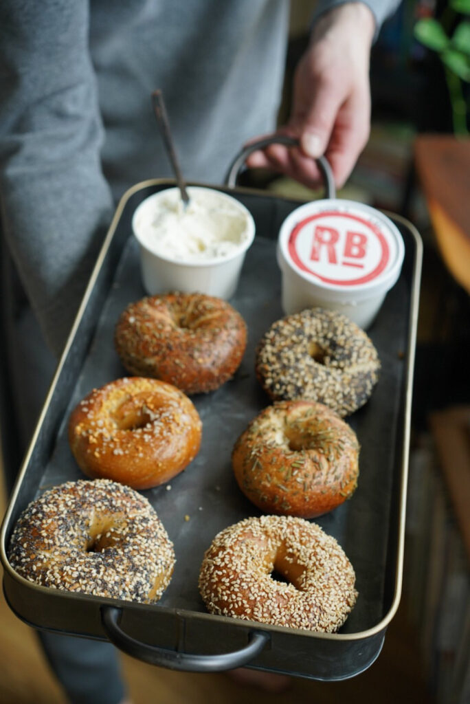 Rubinstein Bagels handout photo