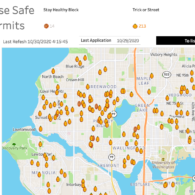 Trick or treating: Map of Seattle showing the location of "Trick or Street" blocks