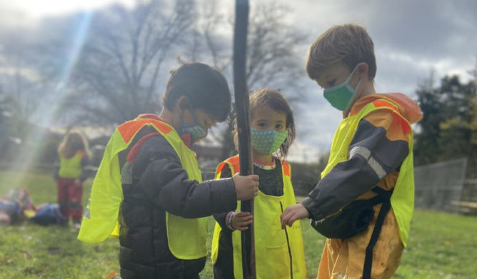 teaching outside Amplified