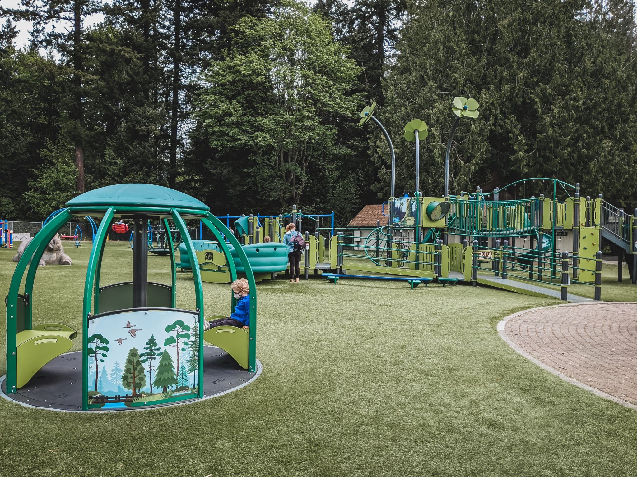 Large play scape area 