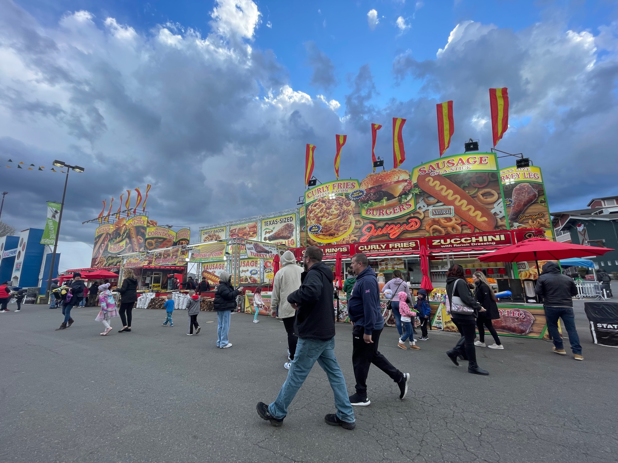 So many options of food- you can't go wrong at the Spring Fair