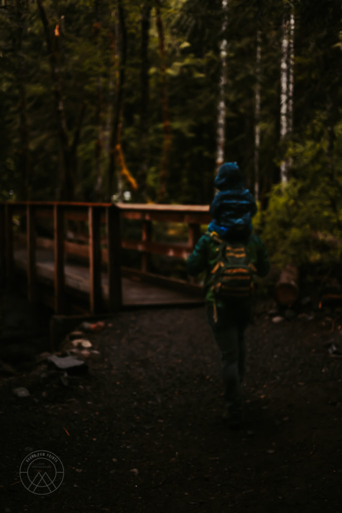 Heading to the entrance of the Ape Cave