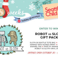 Enter for a chance to win a gift pack from Robot vs Sloth
