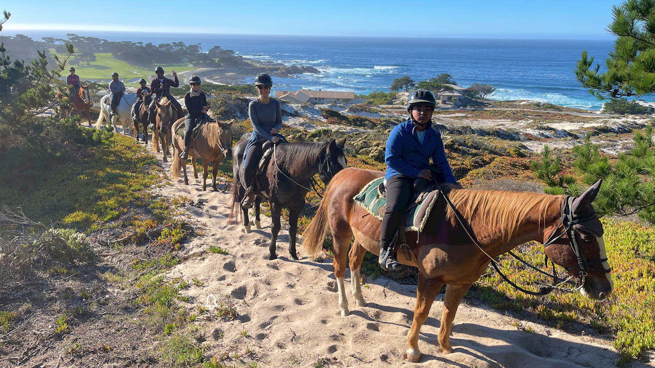 Horseback riding at Pebble Beach