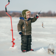 Ice fishing family fun