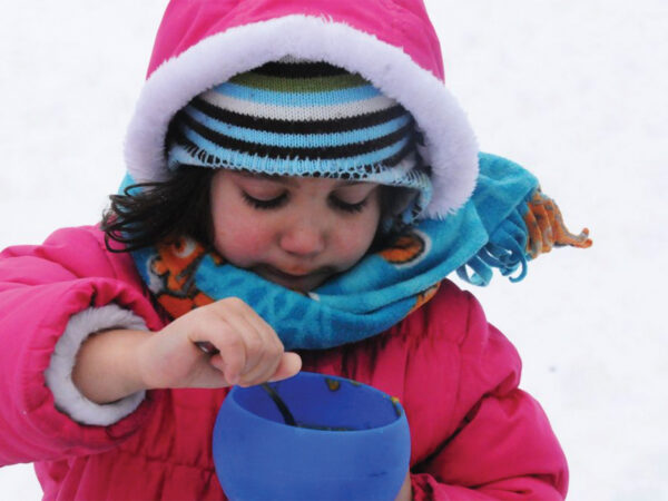 Winter picnic with kids