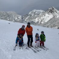 skiing with kids