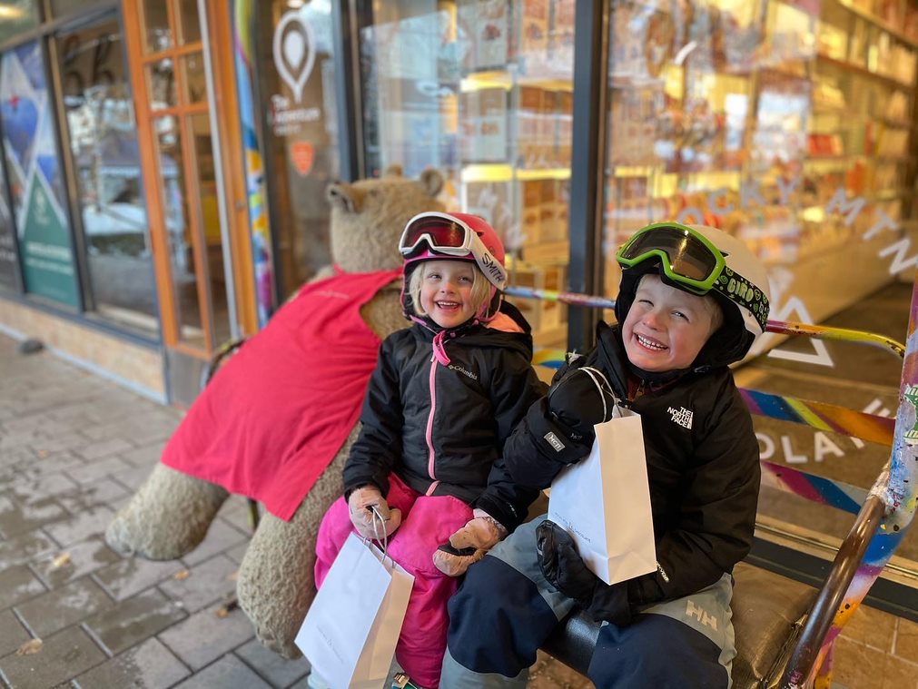 Enjoying a little shopping in Whistler