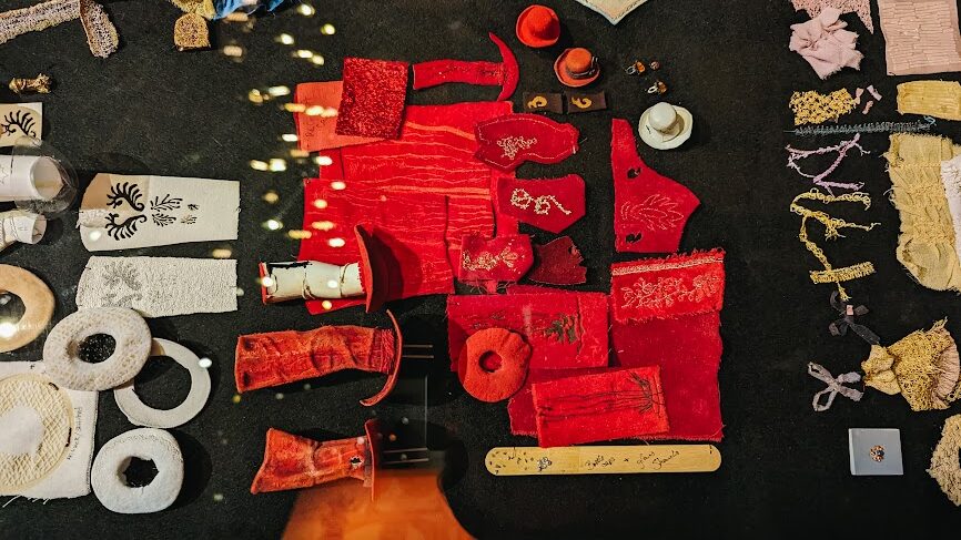 Set pieces from the LAIKA movies included knit hats and tiny pieces of clothing.