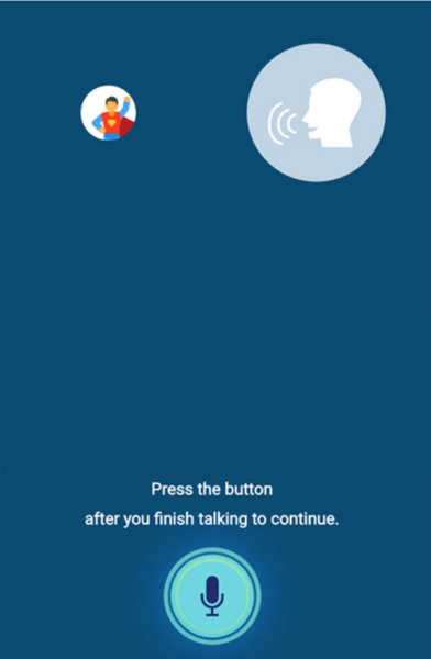 Self-talk with superhero zip