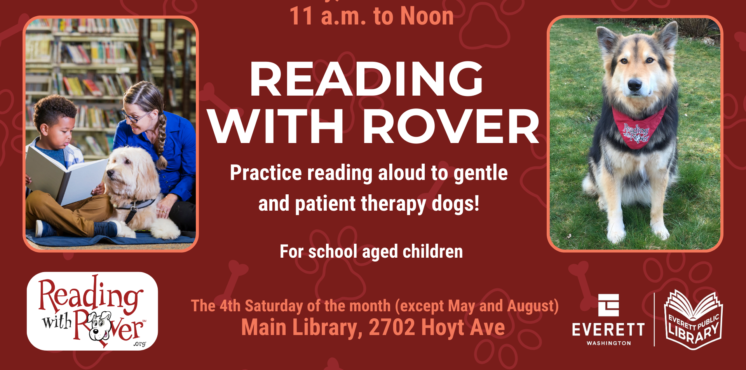 Cooper Reading With Rover Reading with Rover at Everett Library - Seattle's Child