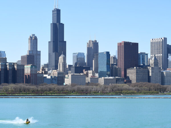 skyline in family friendly Chicago