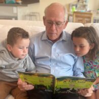 Reading with grandkids