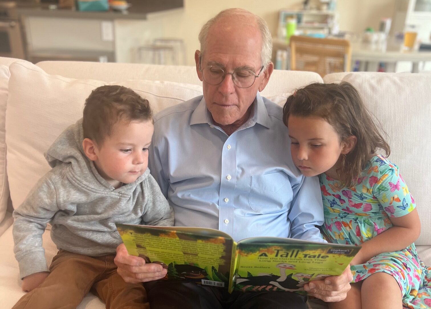 Reading with grandkids