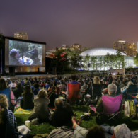 Movies at the Mural. (Photo courtesy: Seattle Center Flickr).