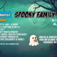 spooky season family day bricks and minifigs issaquah