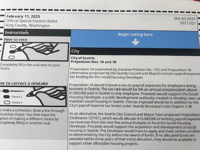 The February 11th ballot includes a vote on how to fund the Social Housing Developer.