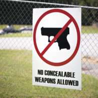No concealed weapons zone