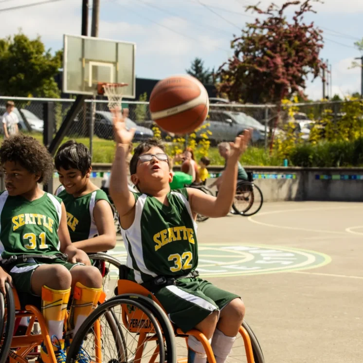 seattle children's playgarden wheelchair basketball