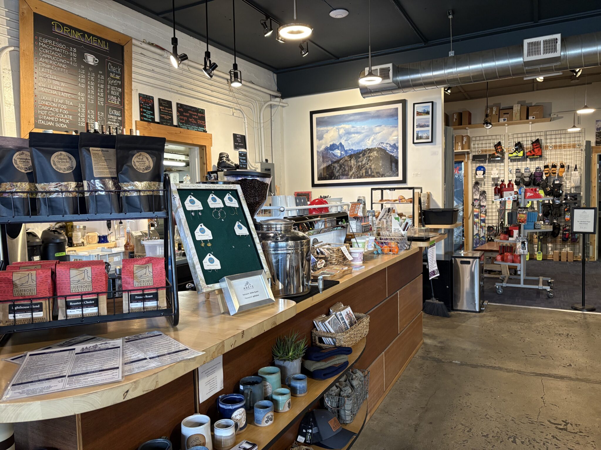 Interior of Arete Coffee