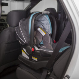 Car seat installed in car