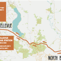 Public health workers trail shuttle map