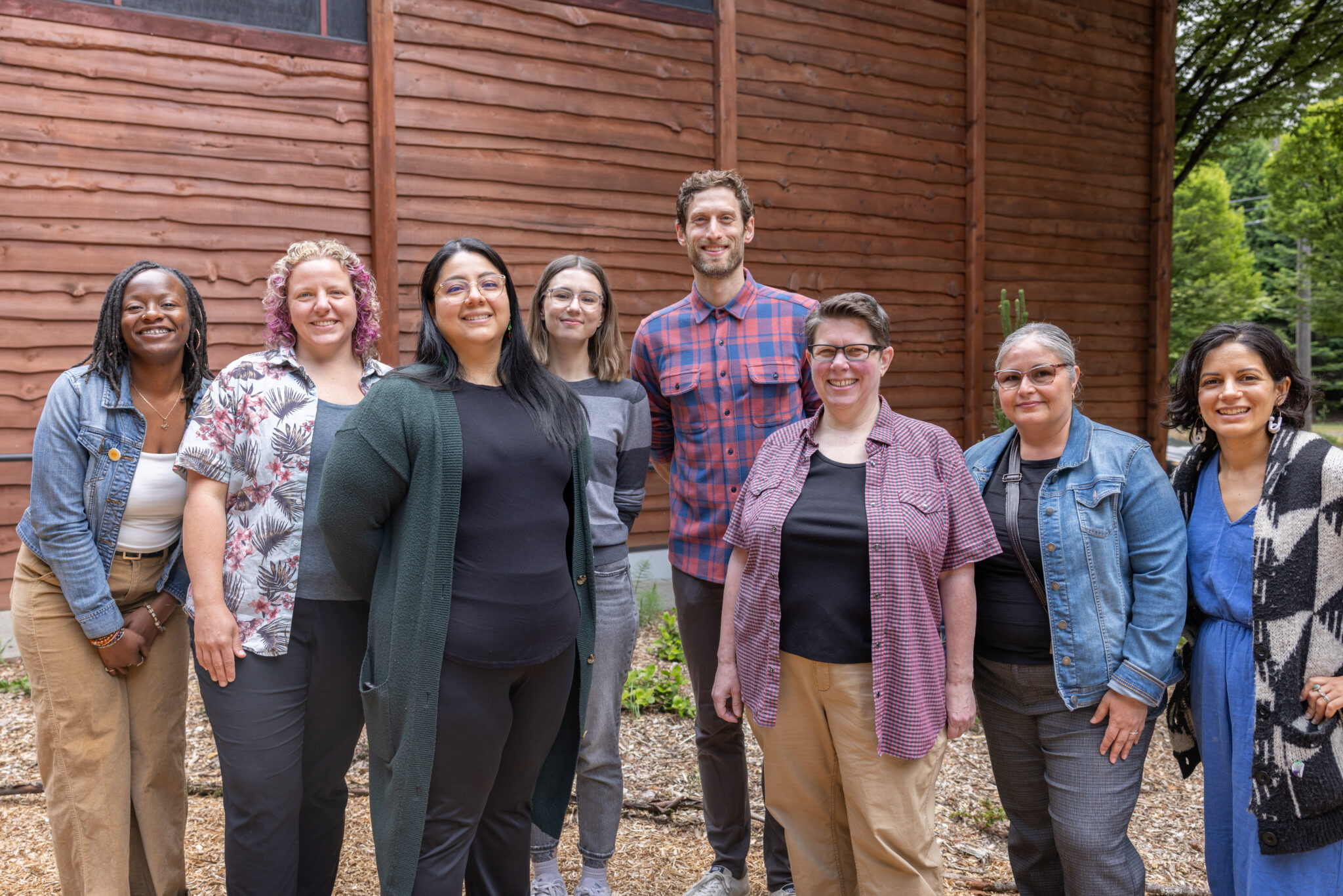 Group photo of the Perinatal Support Washington Warm Line team, including volunteers and staff who support parents experiencing pregnancy loss or postpartum struggles.