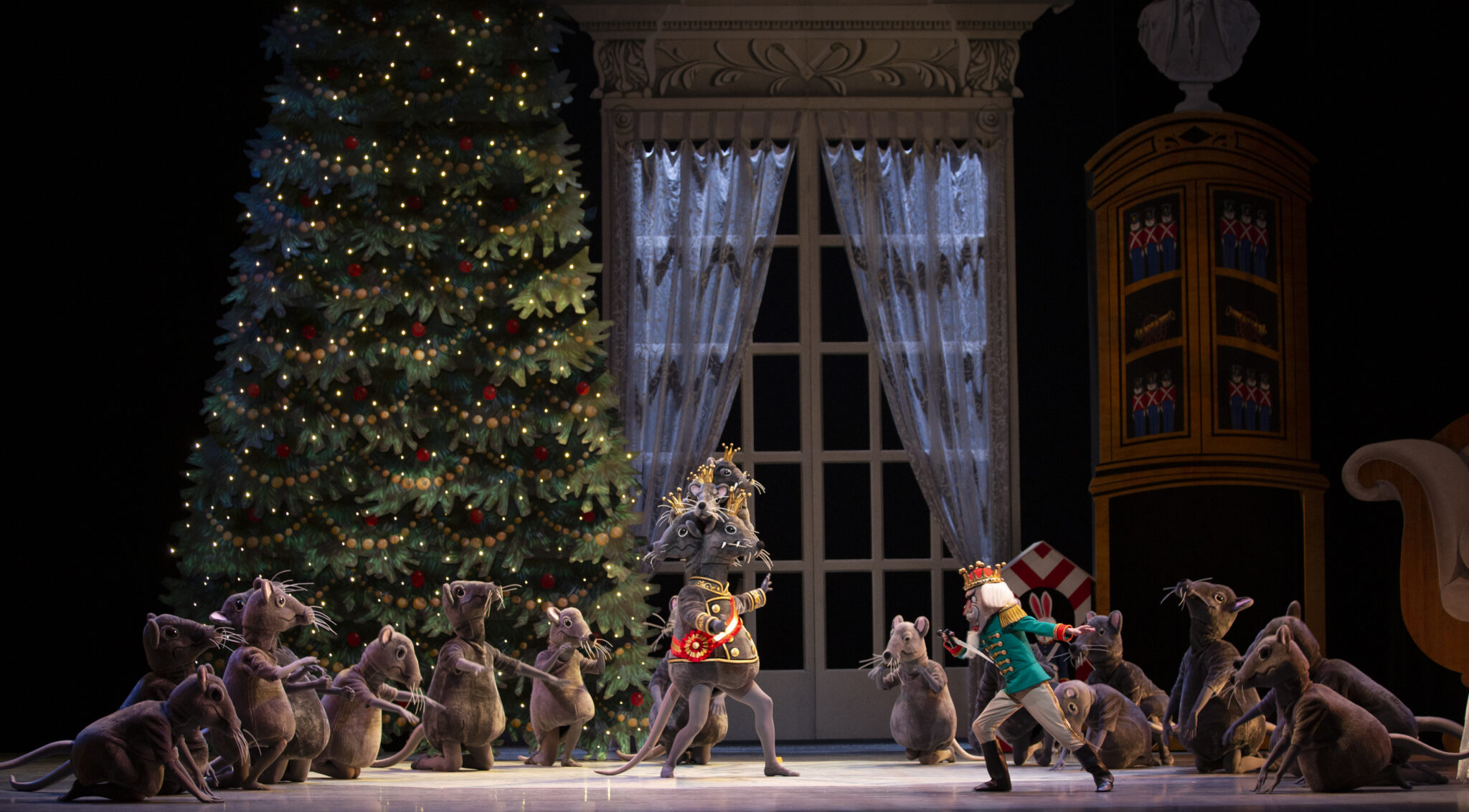 Clara and the Nutcracker perform in Pacific Northwest Ballet’s holiday production.
