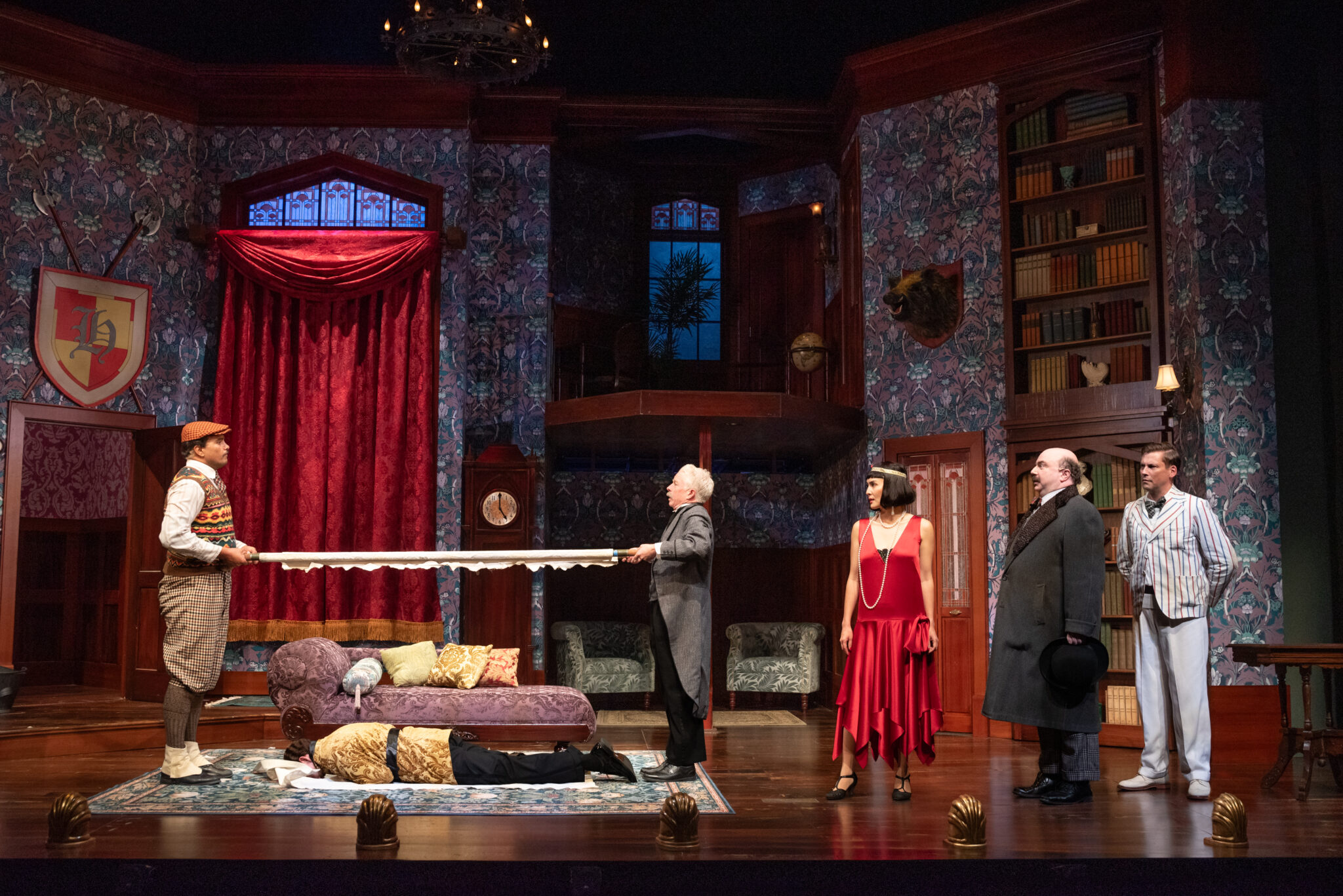 Scene from The Play That Goes Wrong at Seattle Rep