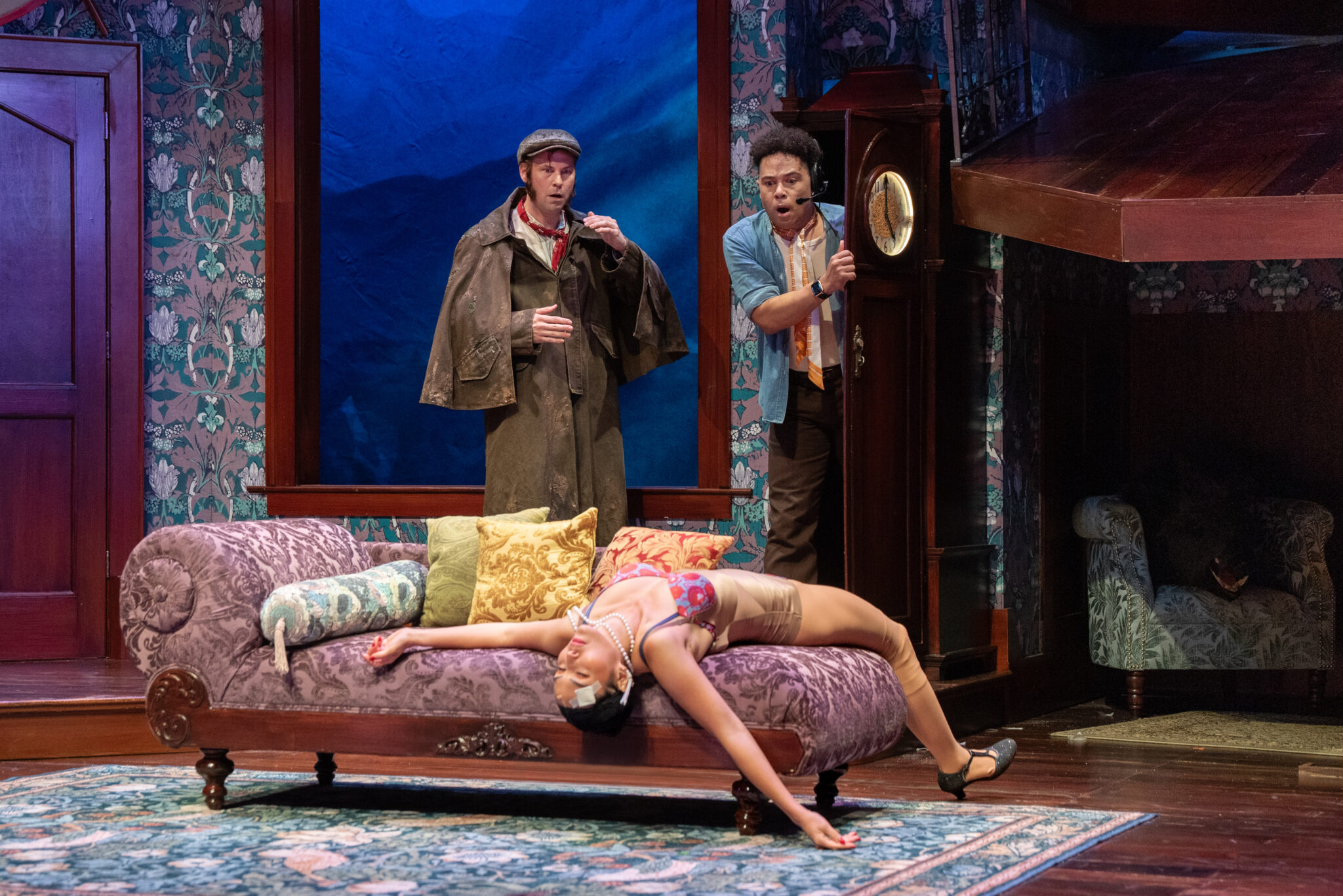 Scene from The Play That Goes Wrong at Seattle Rep