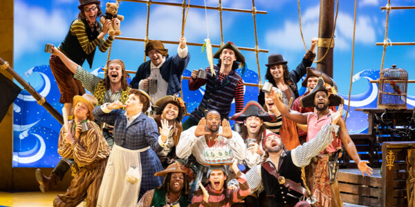 Performers in pirate costumes during The Pirates of Penzance at McCaw Hall.