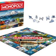 Monopoly: Bellevue Edition board game featuring Bellevue landmarks, parks, and local businesses.