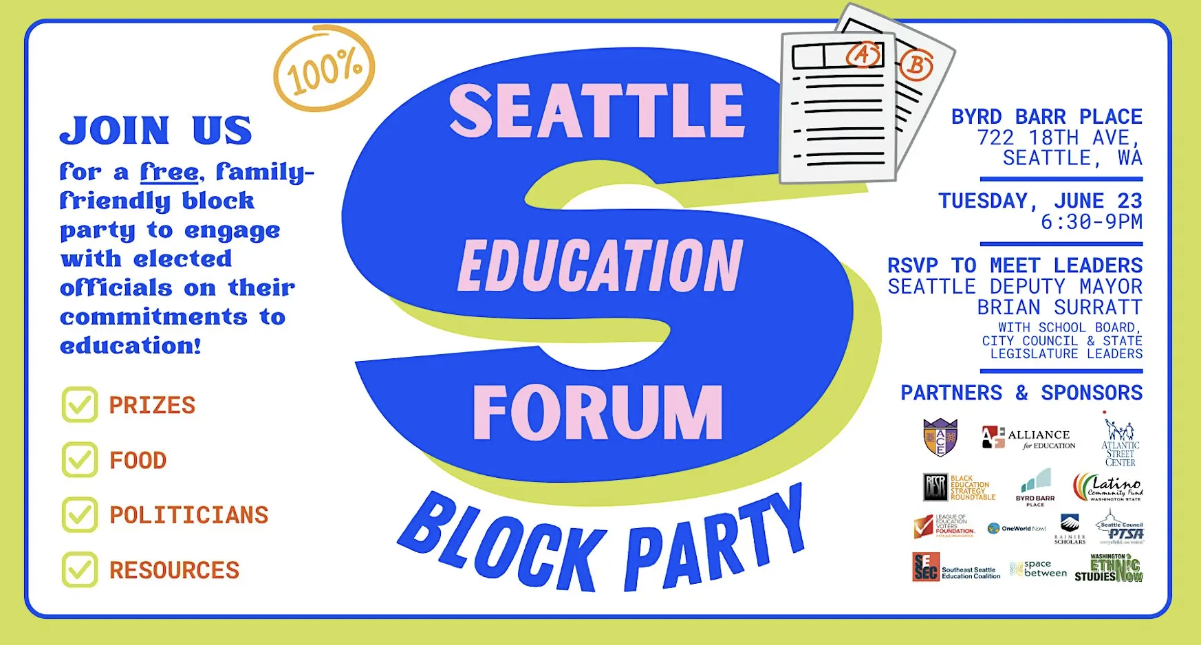 Seattle Education Forum Block Party